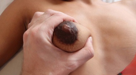 Thin Filipino girl shows off her her bald pussy before jerking a sex tourist