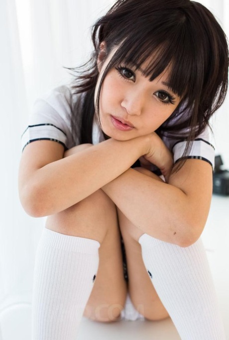 Adorable Japanese student Kotomi gives a blowjob in POV mode