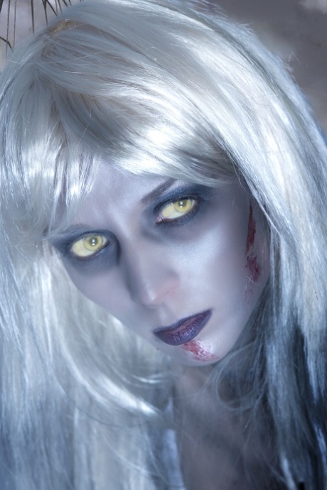 Solo model exposes her tits and ass while wearing Left 4 Dead cosplay attire