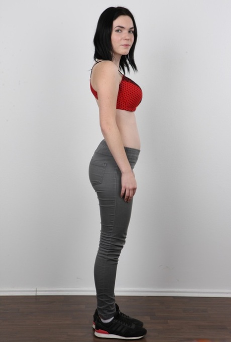 Amateur Petra has perky tits and huge nipples photographed for a casting call