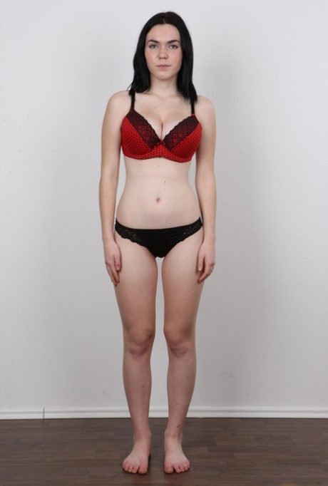 Amateur Petra has perky tits and huge nipples photographed for a casting call