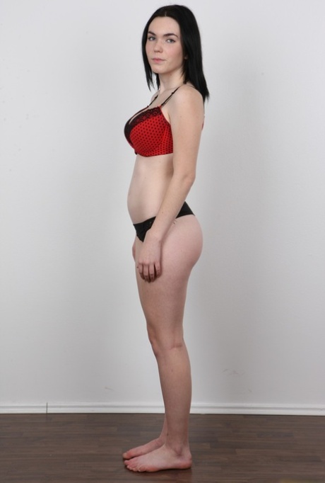Amateur Petra has perky tits and huge nipples photographed for a casting call