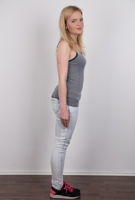 Young amateur model Michaela tries her luck at posing in the nude