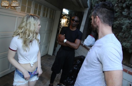 BBC loving blonde slut gets facial after hardcore interracial blowbang