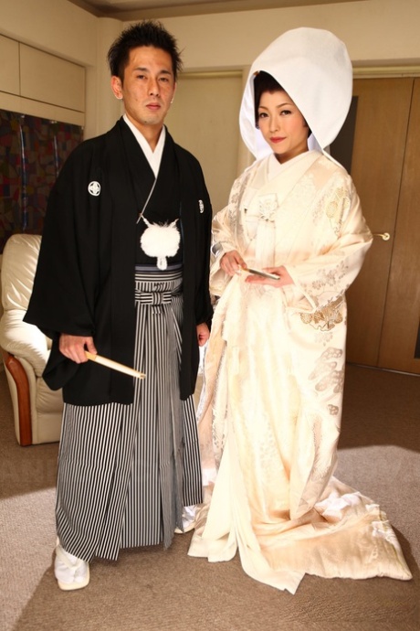 Japanese woman Yui Ayana has her breasts fondled under traditional clothing