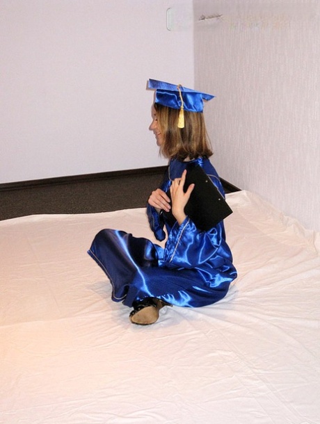 Amateur chick models by herself in cosplay wear before sex with her boyfriend