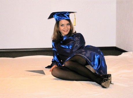 Amateur chick models by herself in cosplay wear before sex with her boyfriend