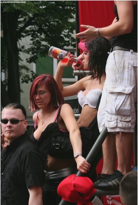 Hidden voyeur spies on teen girls in their brassieres at a beach party