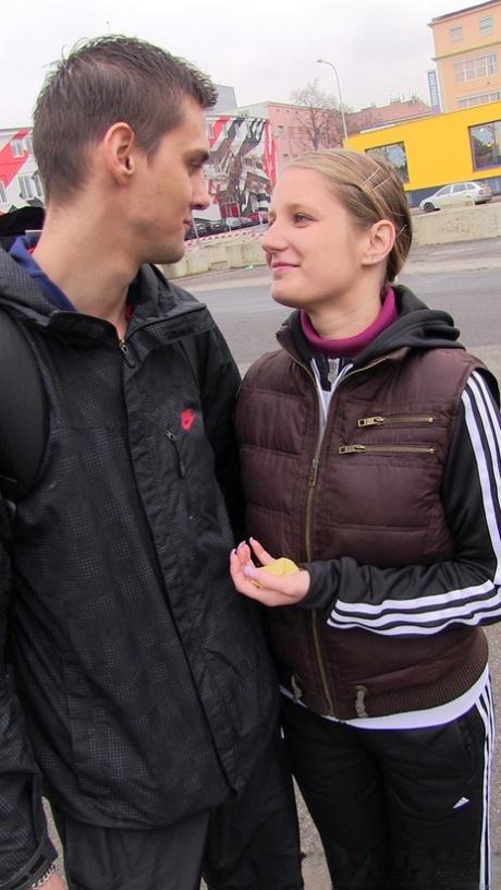 Young girl gets picked up off the streets and banged hard in just her socks