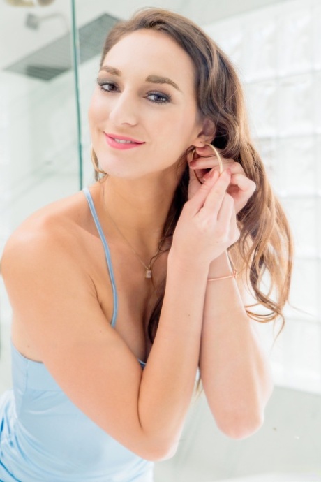 Young girl Andi Rose has sex with her lover instead of going out on the town