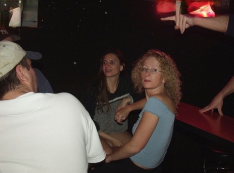 Ginger Klixen engages in lesbian sex inside a dive nightclub