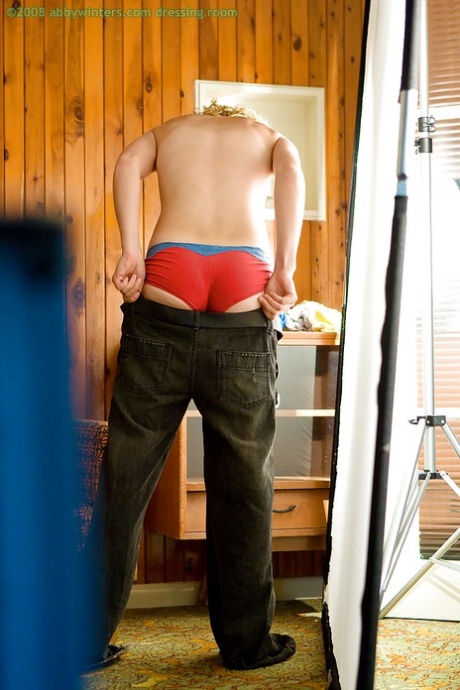 A perverted peeking Tom watches young amateur Sue getting dressed