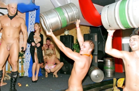 Cock hungry babes going crazy at the hardcore drunk sex party