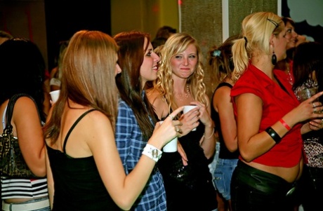 Tempting amateur sluts are into wild sex orgy with horny malestrippers