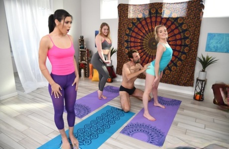 Stunner Brooklyn Gray gets ass fucked by an old pervert after yoga class