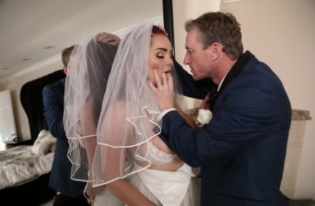 Curvaceous bride Skyla Novea gets toyed and fucked by a horny best man