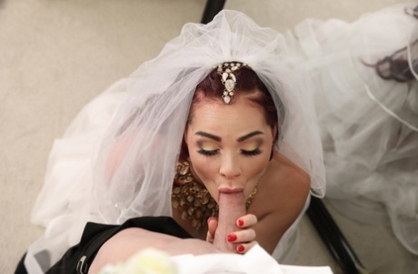 Curvaceous bride Skyla Novea gets toyed and fucked by a horny best man
