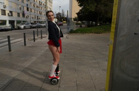 Curvy Spanish teen Pamela Sanchez fucks her friend in public and at home
