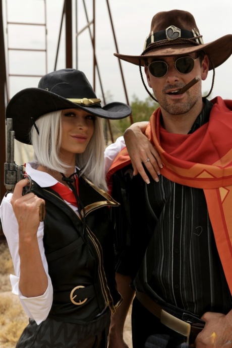Blonde cowgirl Emma Hix gets stripped and fucked in the middle of nowhere