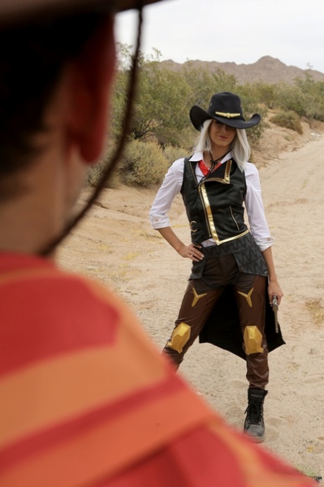 Blonde cowgirl Emma Hix gets stripped and fucked in the middle of nowhere