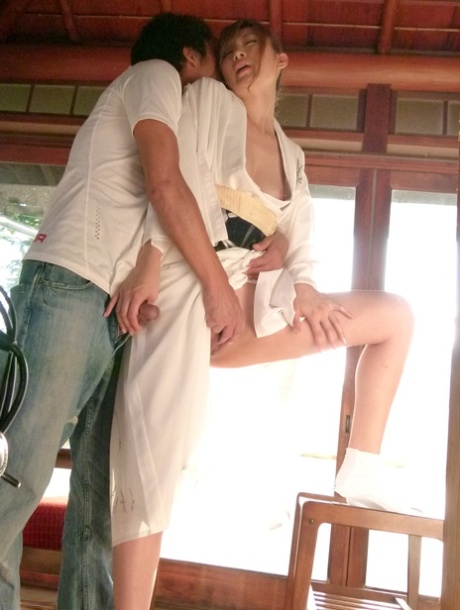 Mature Asian Reira Aisaki takes a stiff cock in her trimmed vagina