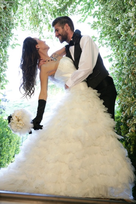 Bride with huge bosoms Sandee Westgate rides dick on first wedding night
