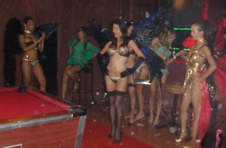 Crazy party in Thailand with shemales for every taste in amateur photos