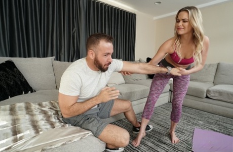 Babe with a brilliant butt Mia Malkova strips and gets her twat stuffed good