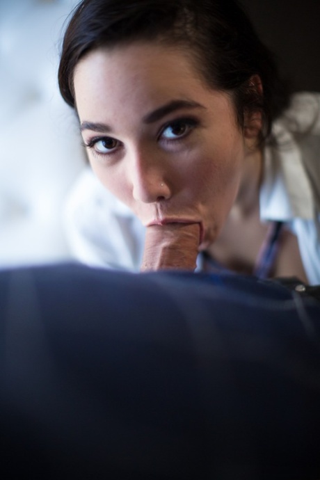 Natural titted schoolgirl Karlee Grey flaunts her curves while getting banged