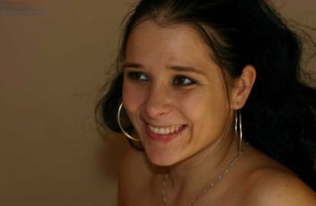 Hot amateur babe Kate fondles her nice juggs while getting banged by a daddy