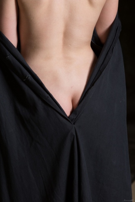 Ukrainian nun Judith Able undresses and touches her juicy tits & pussy