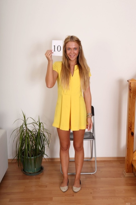 Teenage amateurs undressing and showing their perfect bodies at a casting