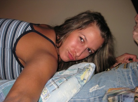 Amateur girlfriend Shantel exposes her huge tits and gets rammed hardcore