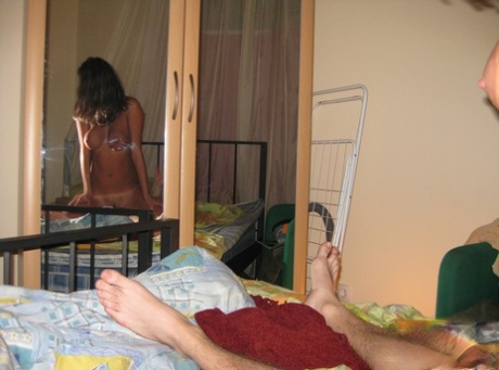 Amateur girlfriend Shantel exposes her huge tits and gets rammed hardcore