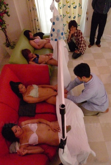 Amateur Japanese wives get their pussies fingered by their swinger hubbies