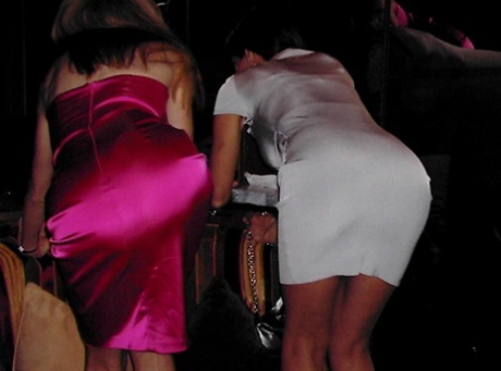 Sexy babe Catalina Cruz flashes her big tits while wearing her hot party dress