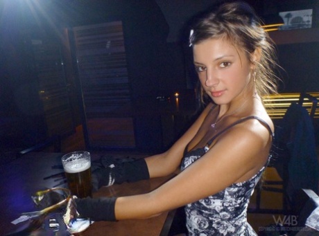 Naughty Maria peeing outdoors while flashing pantyless upskirts with her GF