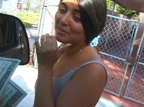 Latina amateur Mimi gets picked up and fucked by strangers in a van
