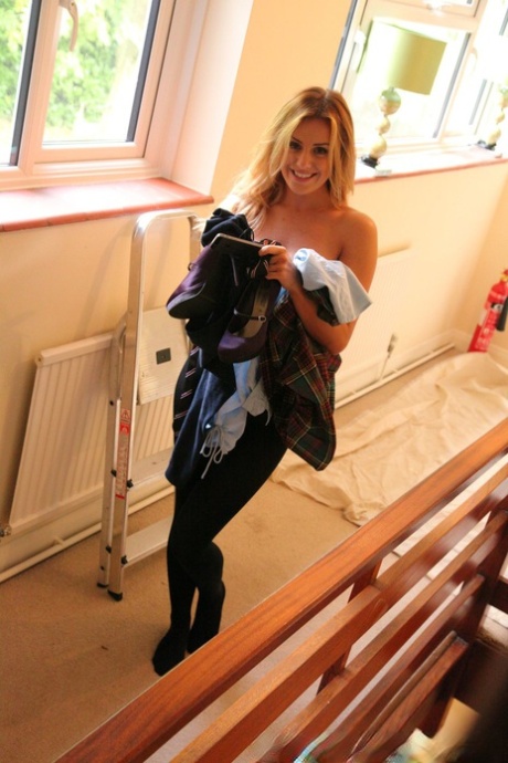Charming amateur babes show off their great bodies behind the scenes