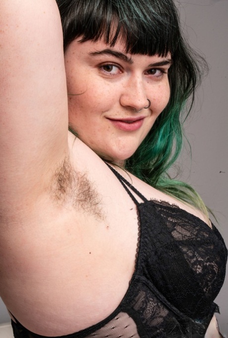 Chubby amateur Cece Lachey spreads her breathtaking hairy pussy up close