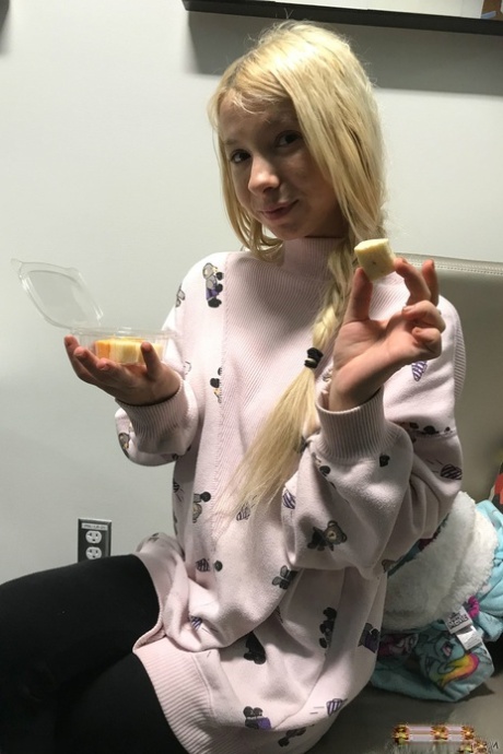 Cute blonde Kenzie Reeves poses in her hot outfits & naked in her compilation