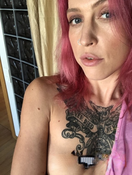 Busty blonde Eva Stone & inked Yara Phoenix strip and pose topless
