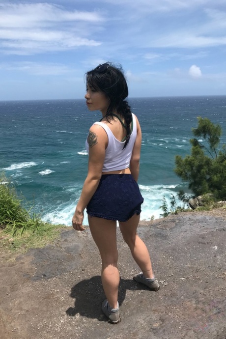 Brunette babe Rina Ellis shows off her big booty in a sexy compilation