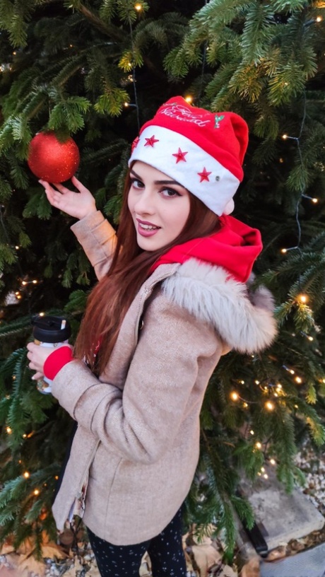 Canadian babe Mina Von D gets a thorough dicking in a Christmas threesome