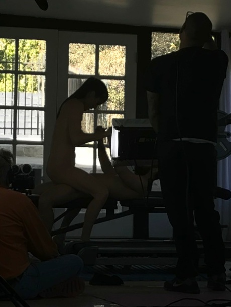 Slim MILF Sofie Marie shows her dick riding skills in BTS action