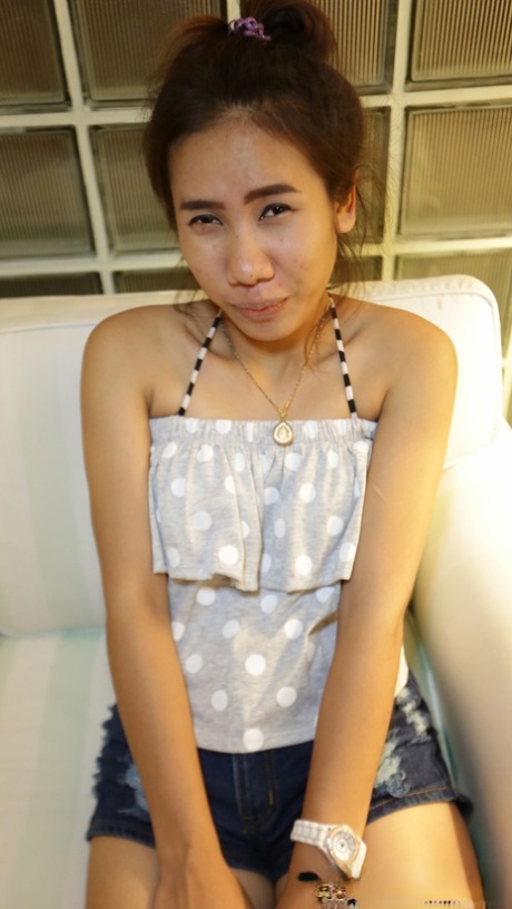Amateur Asian babe Mint B spreads her legs for a hard POV fuck session