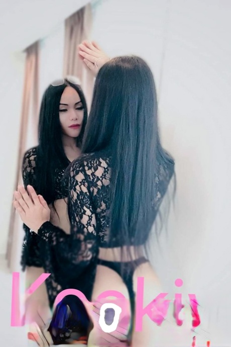 Sexy Asian shemale shows off her perfect body in pretty outfits