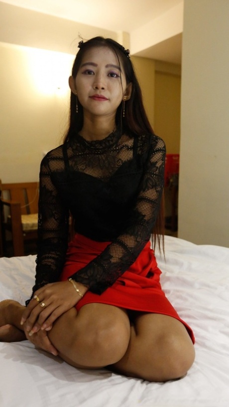 Pretty Asian girl Toto shows off her petite naked body & has POV hardcore sex