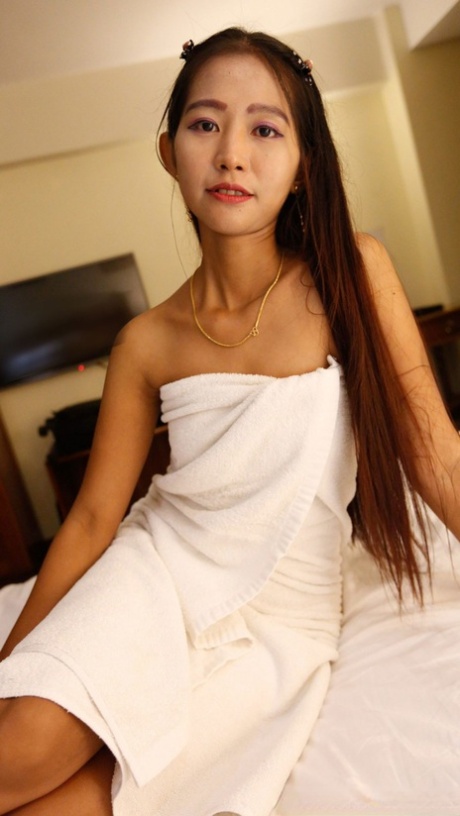 Pretty Asian girl Toto shows off her petite naked body & has POV hardcore sex