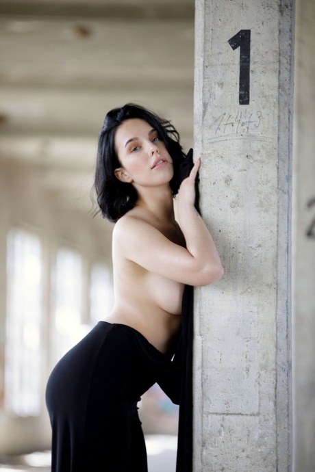 Beautiful brunette babe Marisa Ehret shows off her flawless naked body